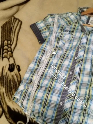 Camisa a cuadros Free Base Talla L Algodon