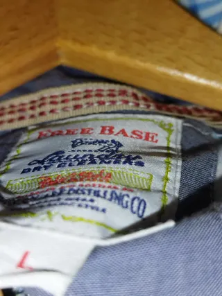 Camisa a cuadros Free Base Talla L Algodon