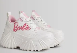 Zapatillas Barbie Blancas y Rosas Talla 36