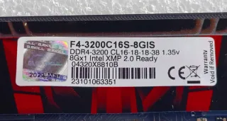 RAM G.Skill Aegis 8GB DDR4-3200 CL16