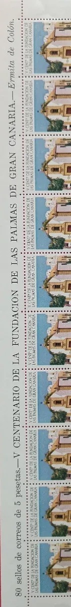 80 sellos del V Centenario Fundación Las Palmas GC