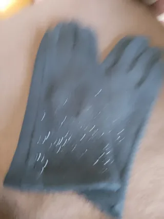 Guanti donna neri con strass