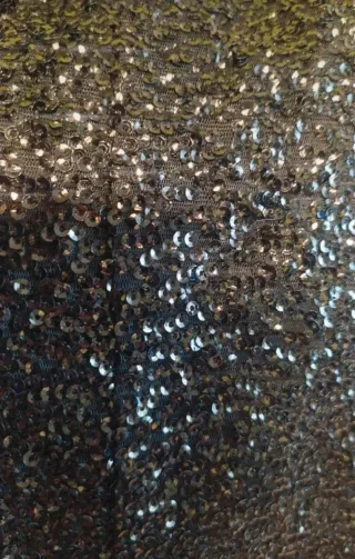 Vestido H&M lentejuelas negro y plata