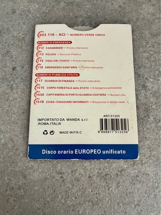 Disco Orario Europeo