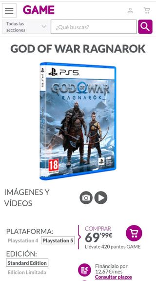 God of War Ragnarök PS5 - Nuovo e sigillato