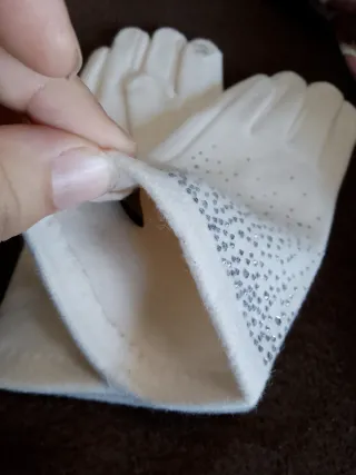 Guanti donna bianchi con strass