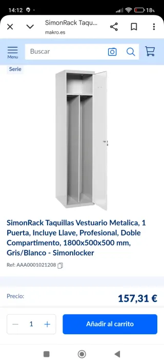 Taquillas armario Vestuario Metálicas SimonRack