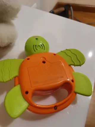 Lote 3 Juguetes Bebé Peluche Tortuga Sonajero