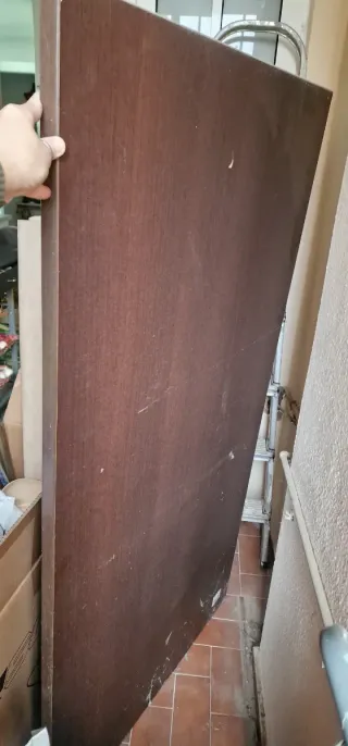 Mesa de madera con caballetes 1.50m x 80cm