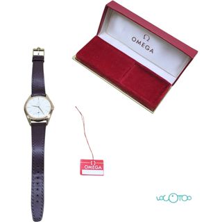 Omega Ranchero Oro Blanco y Esfera Blanca