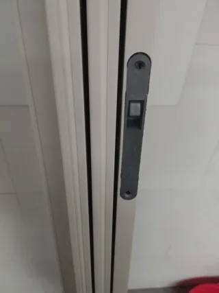 Puerta plegable blanca