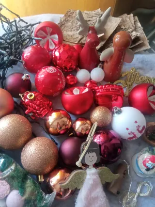 Lote adornos navideños