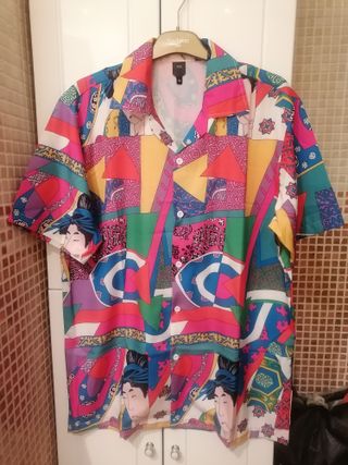 Blusa estampada multicolor - Talla M