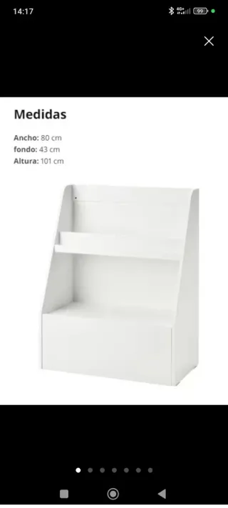 Librería infantil IKEA Bergig blanca