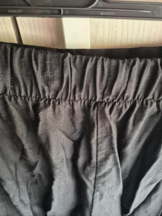 Pantalón de lino negro