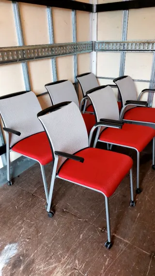 Sedie da ufficio impilabili (6 unità)