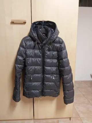 Piumino Gutteridge uomo vera piuma d'oca grigio