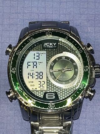 Orologio JCKY TIME Sportivo Uomo Verde Argento