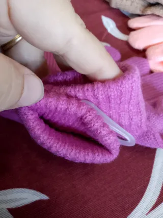 Guanti bambina rosa scuro con fiocchi