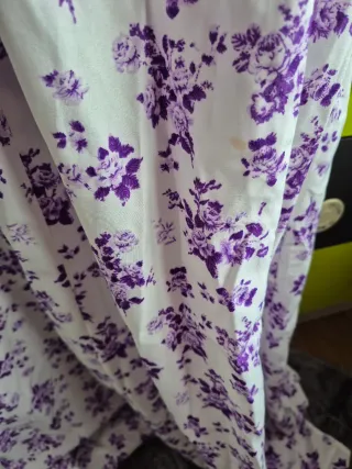 Vestido largo Shein floral morado y blanco