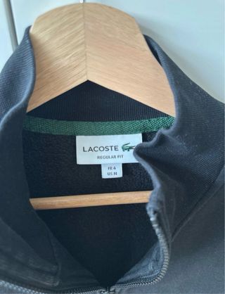 Sudadera Lacoste Negra Cremallera