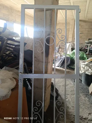 Reja de puerta metálica