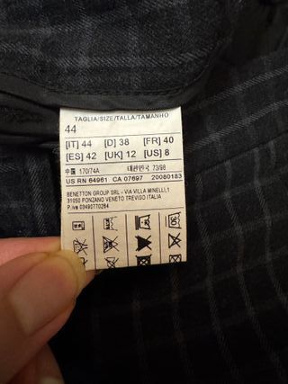 Pantaloni Benetton, colore nero, taglia 44