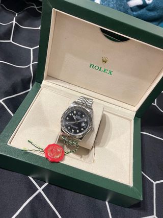 Reloj Rolex Plata y Negro