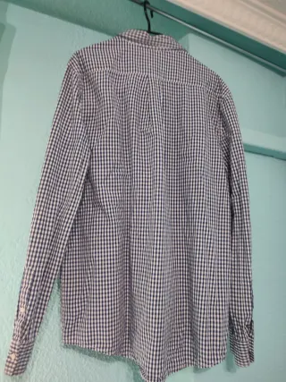 Camisa de cuadros Newcore azul y blanco