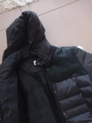 Zara Chaquetón Negro Talla .L