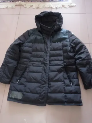 Zara Chaquetón Negro Talla .L