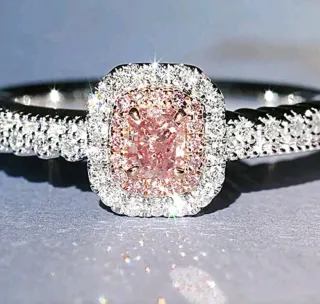 Anillo Plata Talla 6 Rosa