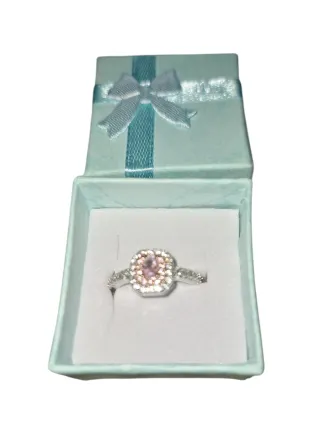 Anillo Plata Talla 6 Rosa