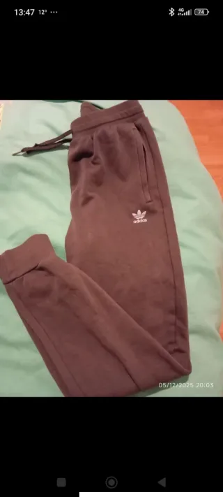 Pantalón Adidas Algodón Marrón