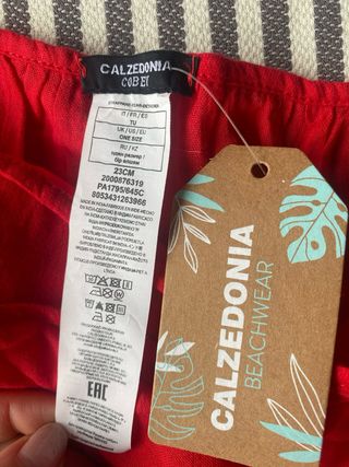 Pareo corto Calzedonia rosso nuovo