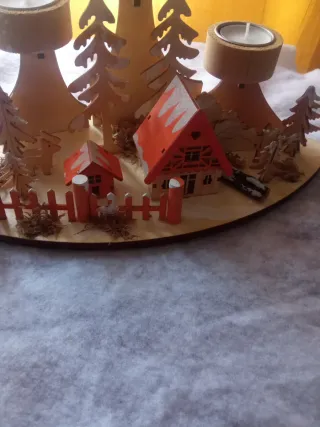 Portavelas Navideño Paisaje