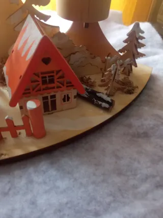 Portavelas Navideño Paisaje