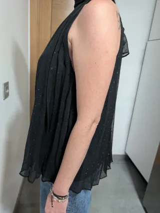 Blusa fiesta lentejuelas negra