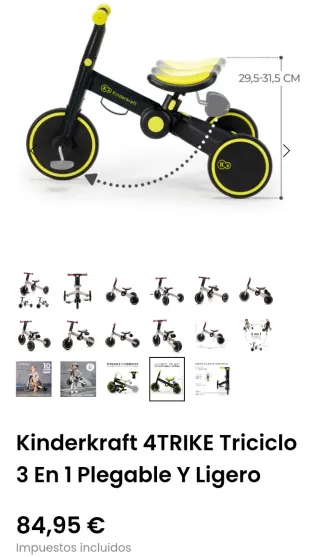 Bicicleta niño plegable.