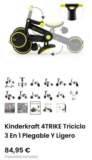 Bicicleta niño plegable.