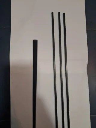 4 Varillas Carbono Reforzadas 5mm