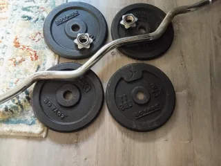 Barra Z con 4 discos de 5kg