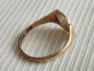 Anillo Sello Oro 9ct Vintage 1980s 1.43g