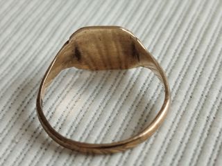 Anillo Sello Oro 9ct Vintage 1980s 1.43g