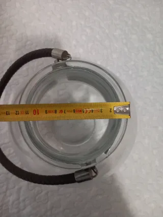 Florero Pecera Vidrio y Cuerda