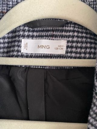 Abrigo cuadros Mango niña