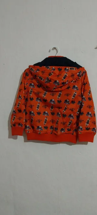 Chaqueta bomber Orchestra naranja estampada