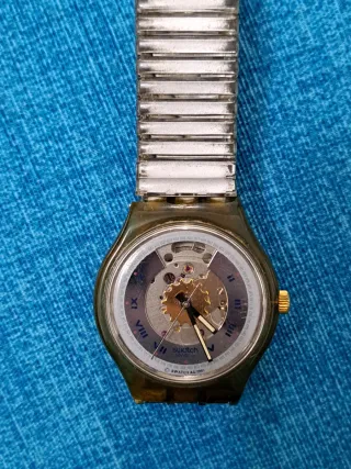 Swatch Automatico Scheletrato  Argento