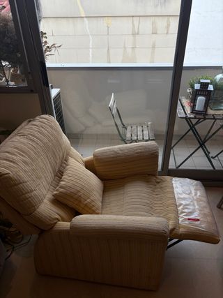 Butaca Reclinable Tela Beige