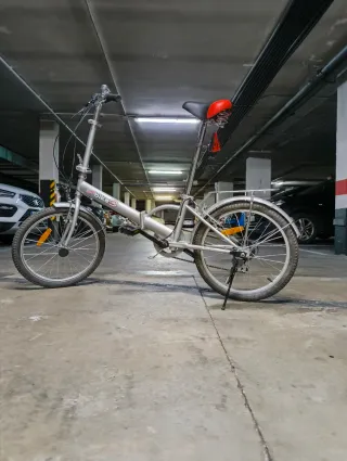 Bicicleta Plegable Plata